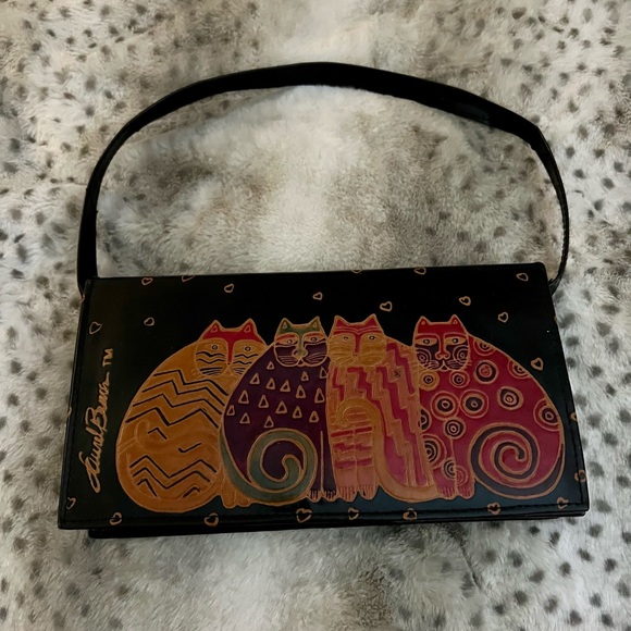 Laurel Burch Handbags - Laurel Burch Leather Four Cats Purse